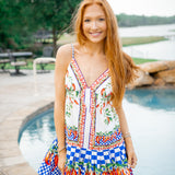 Picnic Peppers Ainika Organic Cotton Mini Dress, Off White