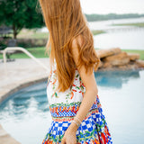 Picnic Peppers Ainika Organic Cotton Mini Dress, Off White