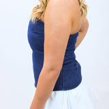 Extra Point Victory Top, Dark Denim