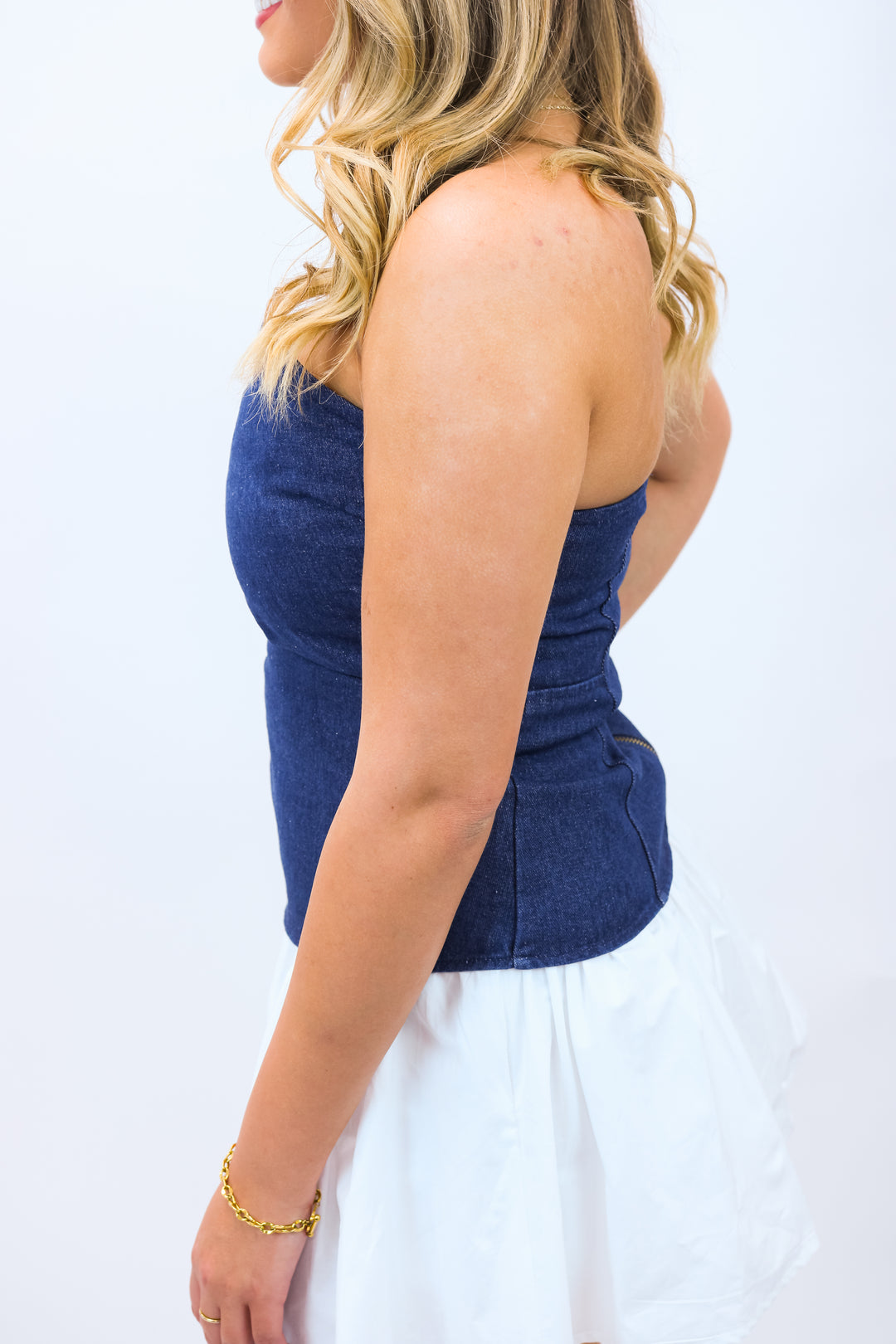 Extra Point Victory Top, Dark Denim
