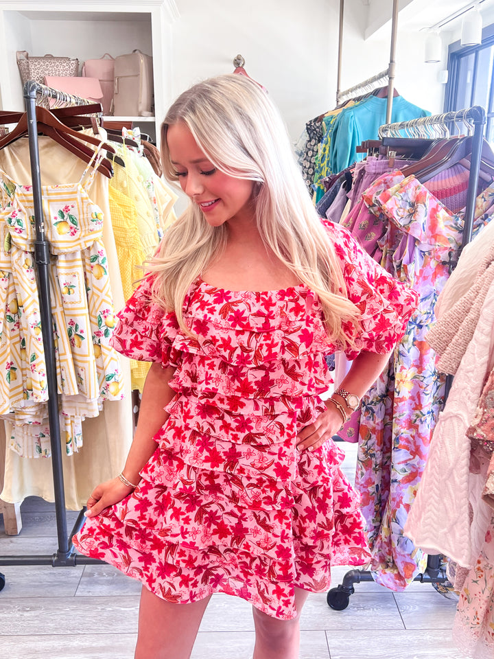 Hope You Miss Me Floral Layered Dress