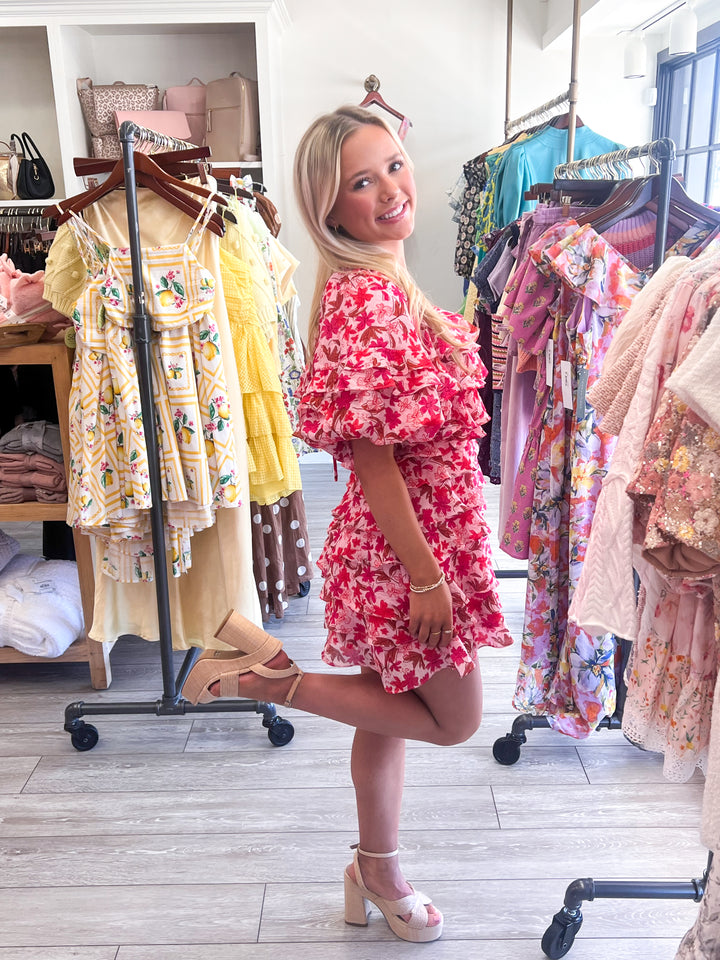 Hope You Miss Me Floral Layered Dress