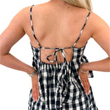 Mia Plaid Tank, Black Combo