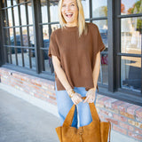 Gwyneth 'Caroline' Top, Espresso