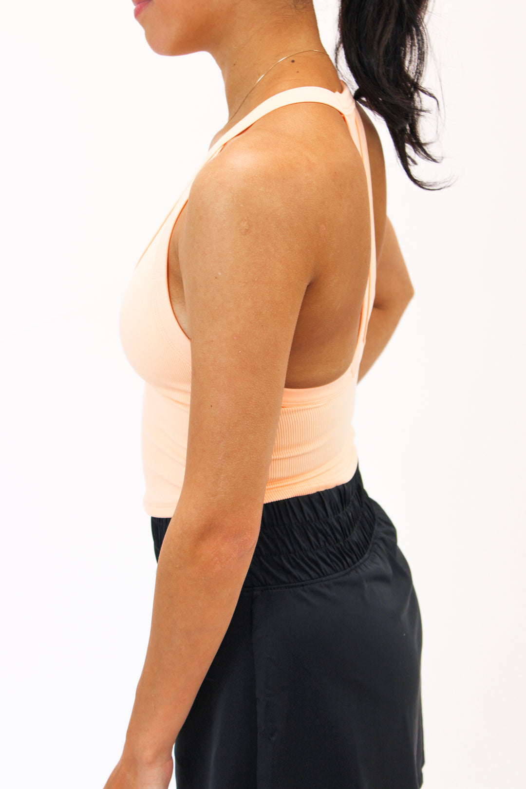 All Clear V Neck Cami, Pastel Peach