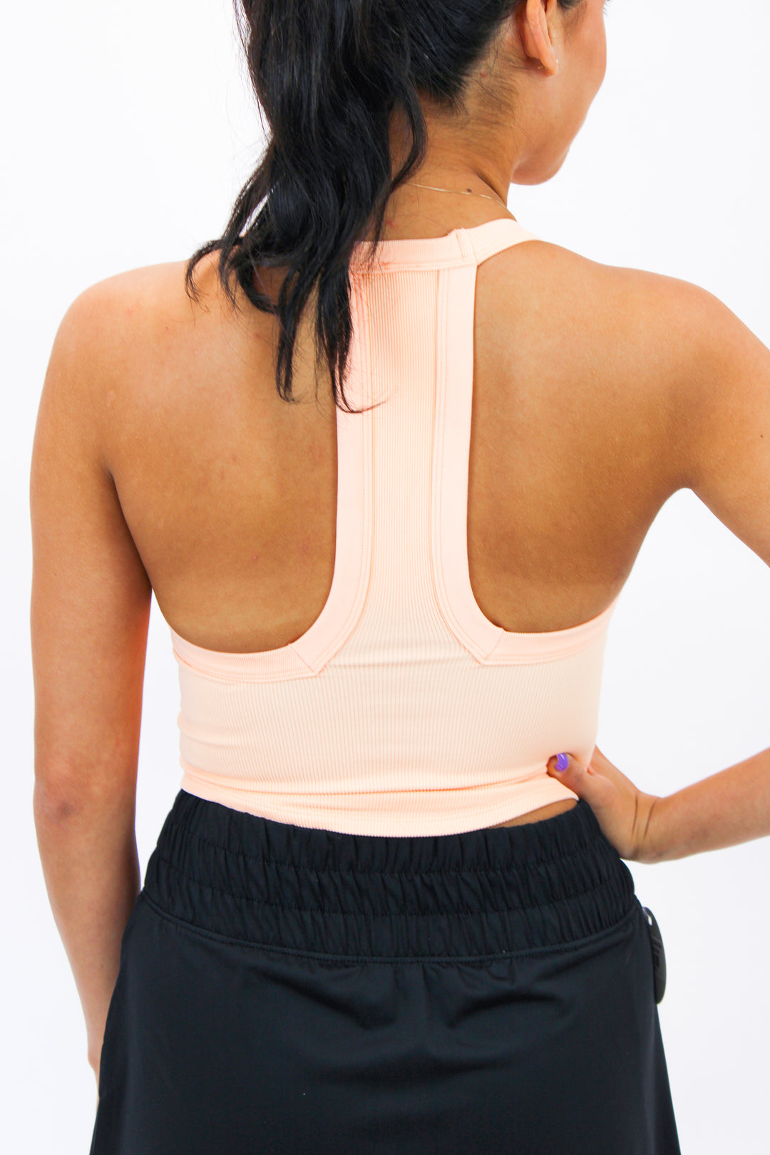 All Clear V Neck Cami, Pastel Peach