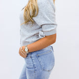 Isla Solid Cardi, Mineral Grey