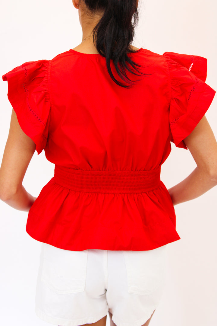 Heart On Fire Top, Red