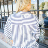 Bailey Stripe Shirt, Nautical Navy Combo