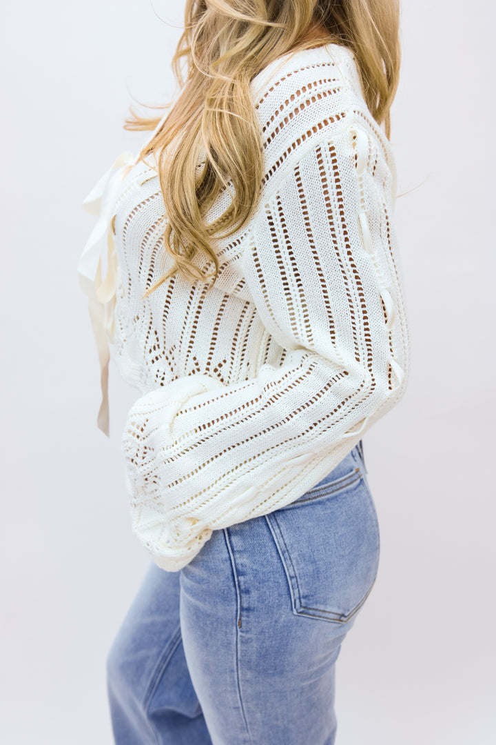 Every Special Moment Knit Top, Ivory