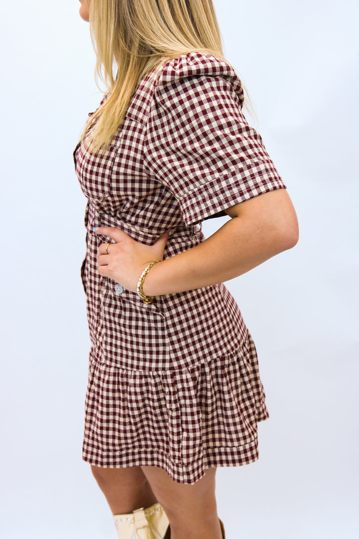 The Rival Hour Mini Dress, Maroon