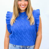 Miranda Sweater Vest, Cobalt