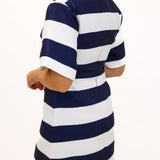 Bold Ambitions Striped Dress, Navy