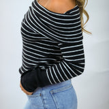 Evergreen Sweater, Black/White Combo