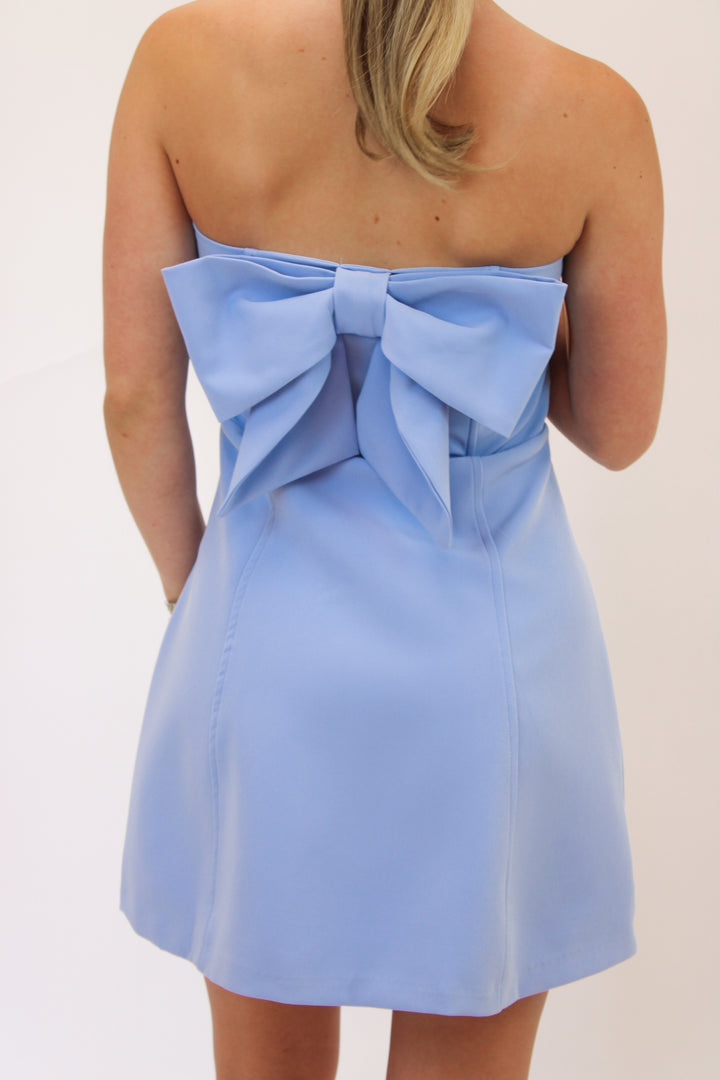 Moonlight Mini Dress, Light Blue