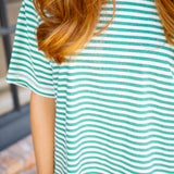 Tackle Stripe Tee, Court Stripe Green