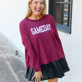 Varsity Gameday Sweater, Maroon