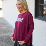 Varsity Gameday Sweater, Maroon