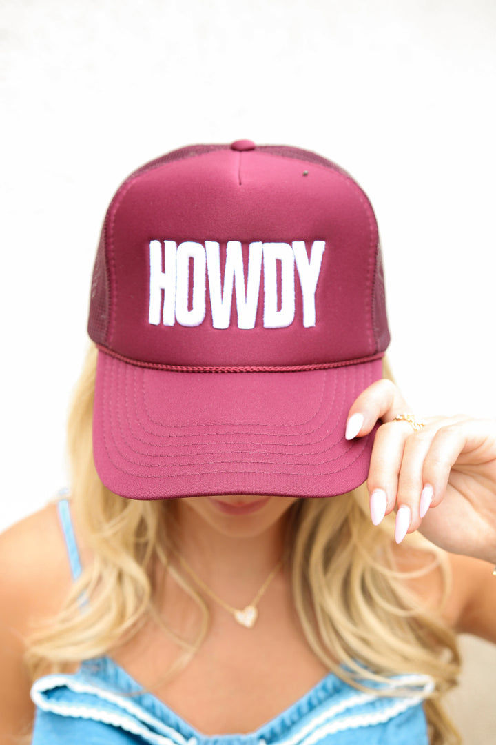 Howdy Block Letter Trucker Hat