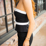 Just My Type Mini Dress, Black/White