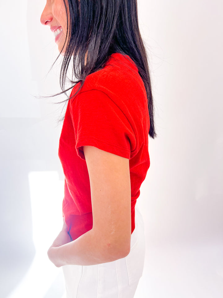 Modern Slub Tee, Cabana Red