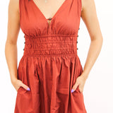 Kassie Dress, Dusty Brick