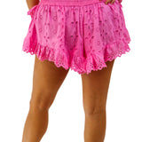 Blooming Heart Ruffle Short, Doll Pink