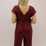 Endless Sparkle Jumpsuit, Maroon