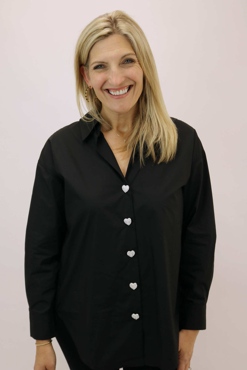 Business Moves Collared Shirt, Black