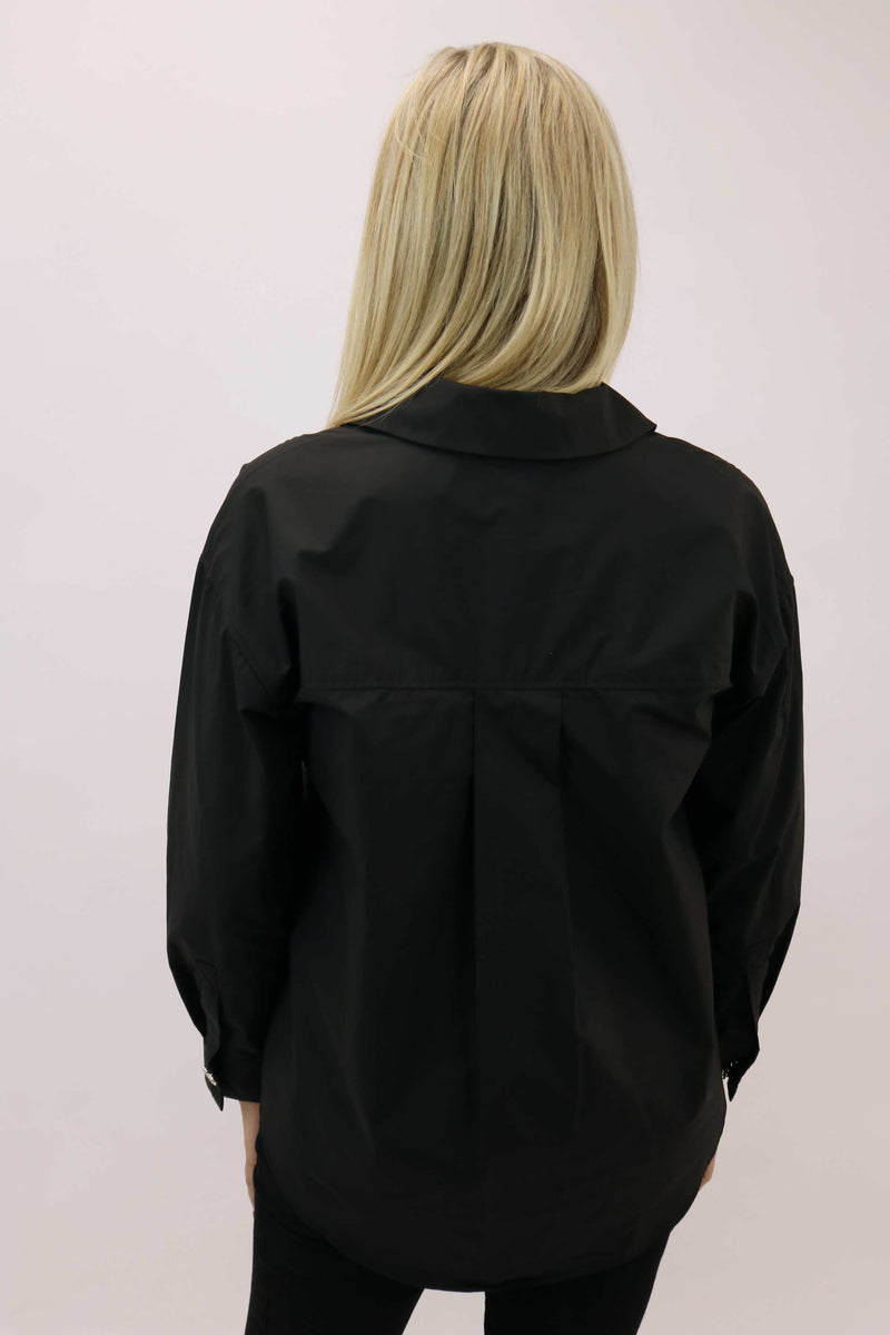 Business Moves Collared Shirt, Black