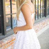 Azar Eyelet Lace Dress, Pale Lilac