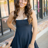 Baseline Tennis Dress, Black