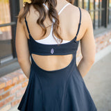 Baseline Tennis Dress, Black