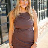 Cocoa Crush Mini Dress, Dark Brown