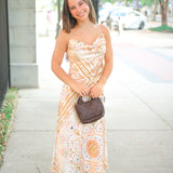 Eden Cowl Neck Dress, Multi