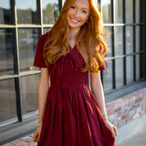 Have A Seat Dress, Maroon