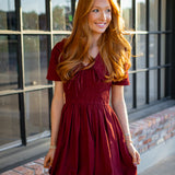 Have A Seat Dress, Maroon