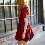 Have A Seat Dress, Maroon