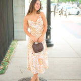 Eden Cowl Neck Dress, Multi