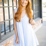 On The Bright Path Mini Dress, Light Blue