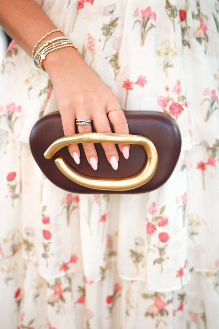 Olive Tiered Dress, Ivory Floral