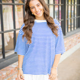 Tackle Tee Stripe, Court Stripe Electric