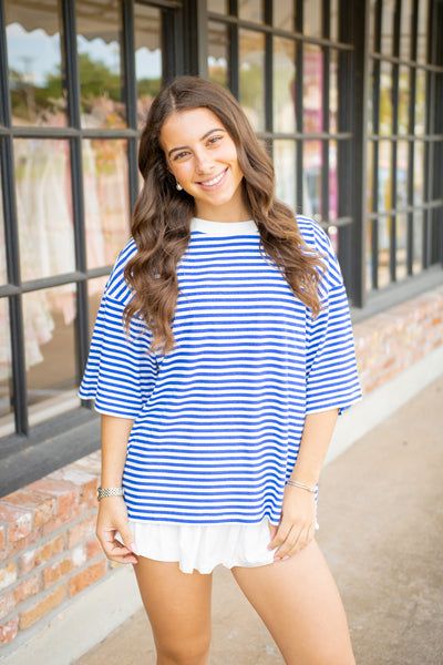 Tackle Tee Stripe, Court Stripe Electric