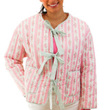 Eleanor Quilted Jacket, Pink Floral