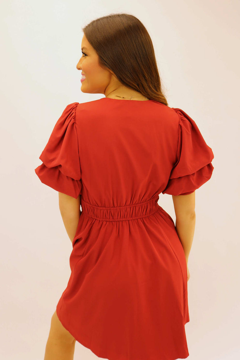 Sweet As Pie Dress, Rust