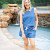 Daycation Denim Utility Short, Deep Water