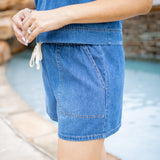 Daycation Denim Utility Short, Deep Water