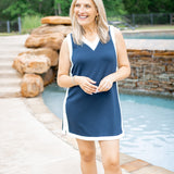 Clear Your Mind Tank Dress, Navy