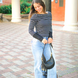 Evergreen Sweater, Black/White Combo