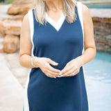 Clear Your Mind Tank Dress, Navy